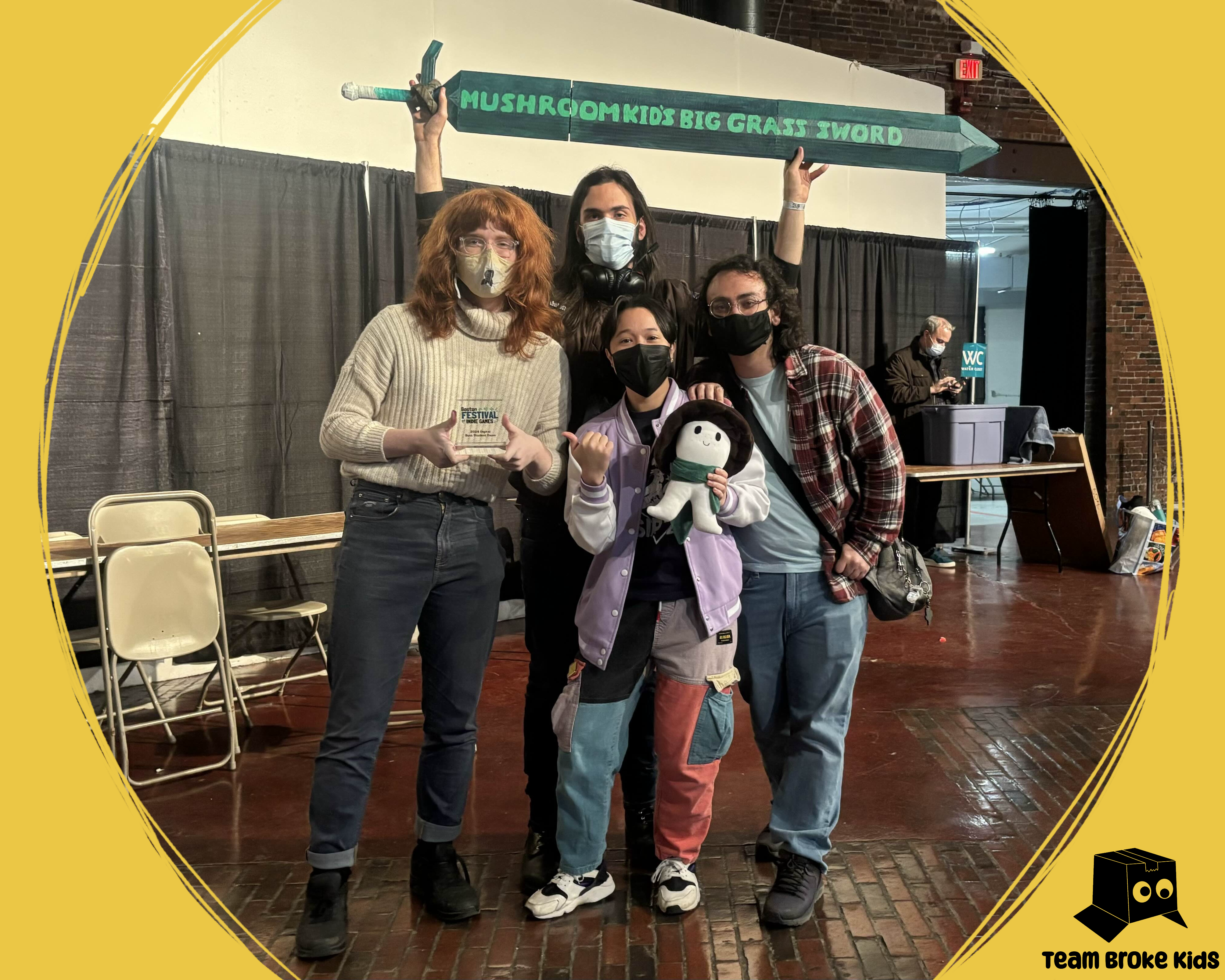 Team Broke Kids with award from BostonFIG